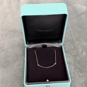Tiffany & Co. T Smile necklace Small White Gold
